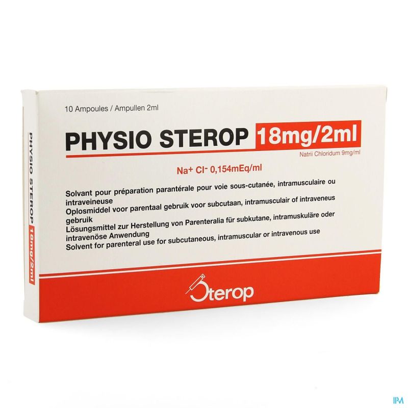 PHYSIO STEROP AMPOULES UNIDOSES 10 X 10 ML : Sérum physiologique